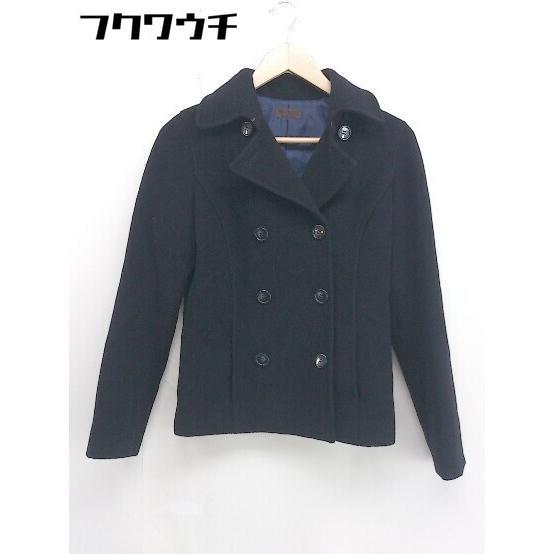 ■ PROFILE プロフィール アンゴラ混 長袖 P コート サイズ38 ブラック レディース