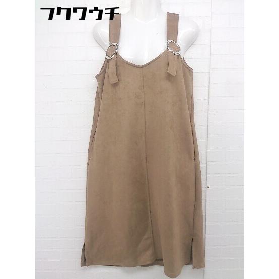 ◇ rps アールピーエス ノースリーブ 膝下丈 ワンピース サイズM ブラウン系 レディース