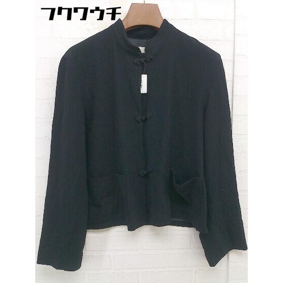 ◇ KUMIKYOKU 組曲 チャイナ風 長袖 ジャケット サイズ2 ブラック レディース
