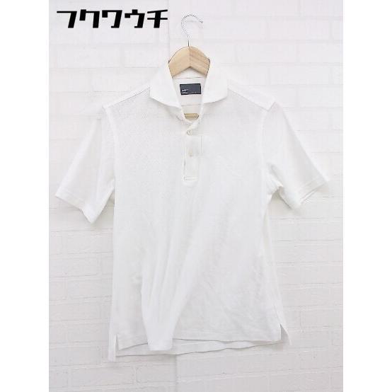 ◇ EDIFICE 五分袖 ポロシャツ サイズS ホワイト メンズ エディフィス