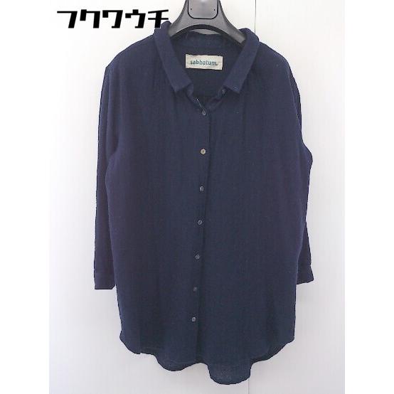 ◇ sabbatum サバタム 長袖 シャツ ネイビー レディース