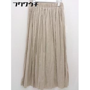 ◇ pink adobe ピンクアドベ ロング ギャザー スカート サイズM ベージュ系 レディース