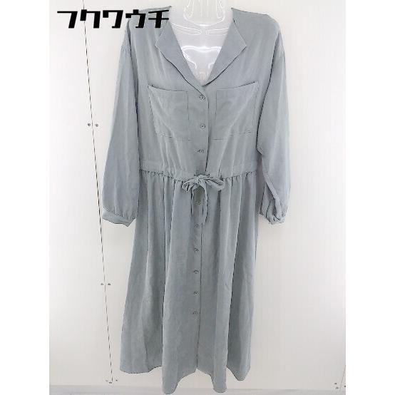 ◇ rps アールピーエス 長袖 ロング ワンピース サイズM グリーン系 レディース