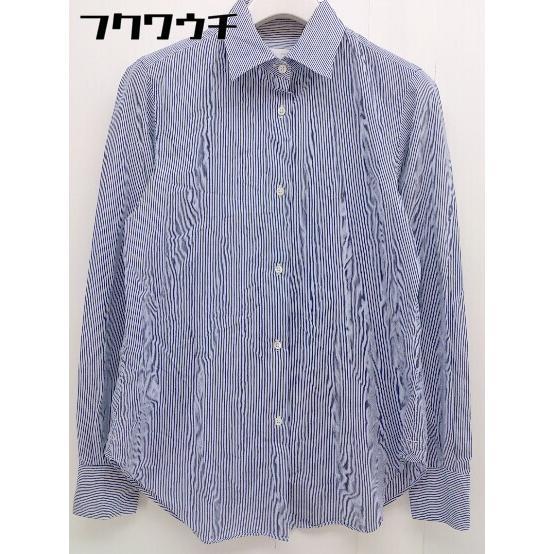 ◇ ◎ maker&apos;s shirt 鎌倉 ストライプ 長袖 サイズ9 ホワイト ブルー レディース ...