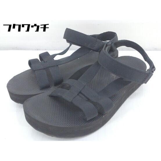 ◇ Teva テバ バックストラップ サンダル 25ｃｍ ブラック レディース