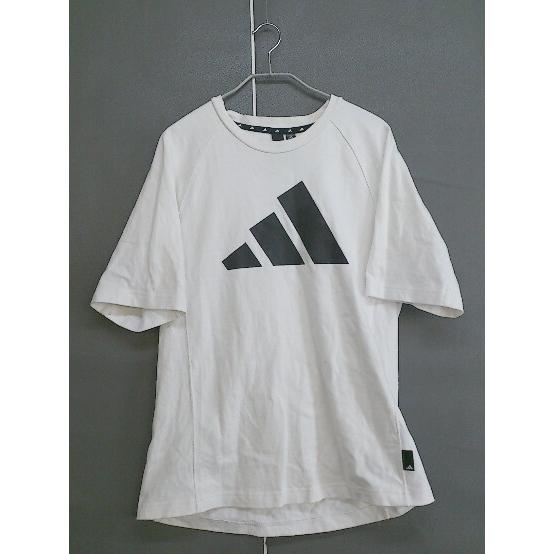 ◇ adidas アディダス ロゴ 半袖 Tシャツ カットソー サイズ M ホワイト ブラック メン...