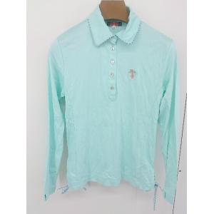◇ STREET GREEN ゴルフウェア ワンポイント 長袖 シャツ ブラウス サイズ38 ライトブルー系 レディース