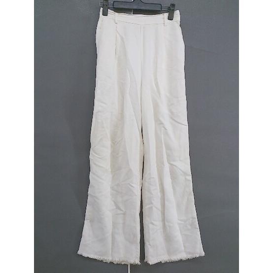 ◇ AMERI アメリ カットオフ ハイウエスト ワイド パンツ サイズM オフホワイト系 レディー...