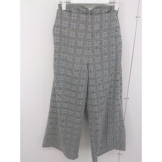 ◇ AMERI アメリ チェック ワイド パンツ サイズS グレー系 レディース