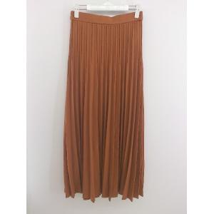 ◇ coen コーエン ロング プリーツ スカート サイズL オレンジ レディース E