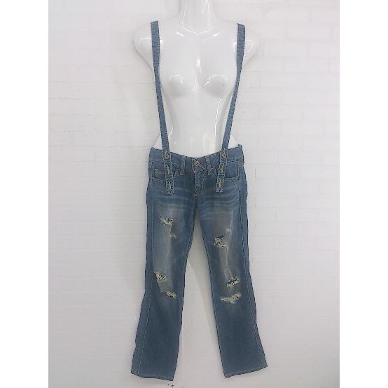 ◇ SLY JEANS サス付 コットン100% ジーンズ デニム パンツ サイズ24 ブルー系 レ...