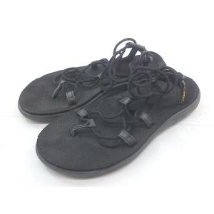 ◇ Teva テバ レースアップ サンダル (24.5cm相当) ブラック レディース P