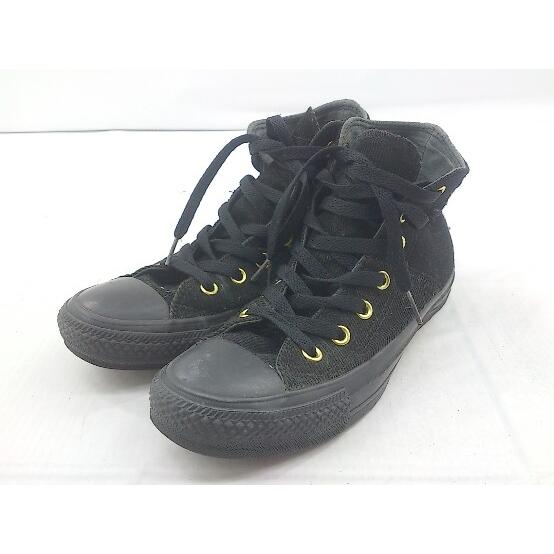 ◇ converse コンバース 1C925 スニーカー シューズ サイズ23.5cm ブラック レ...