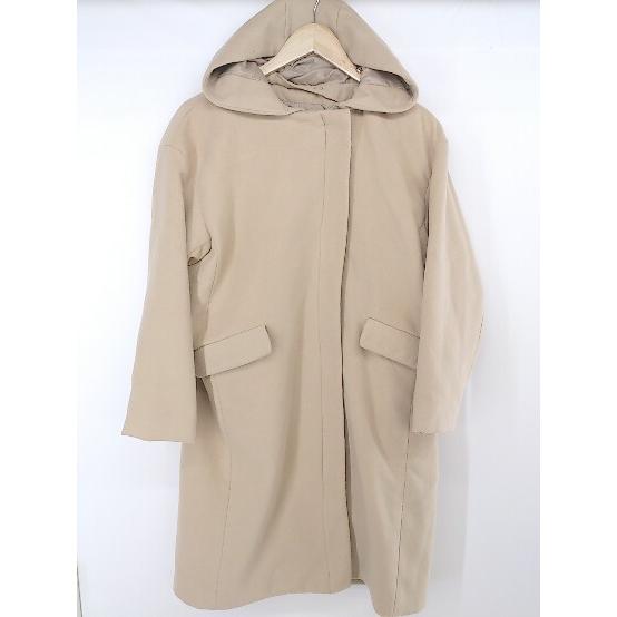◇ ◎ Samansa Mos2 blue 2WAY ノーカラー ジップアップ ロング 長袖 コート...
