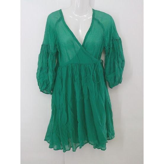 ◇ FREAK&apos;S STORE フリークスストア ウエストリボン 長袖 ミニ ガウン ワンピース サ...