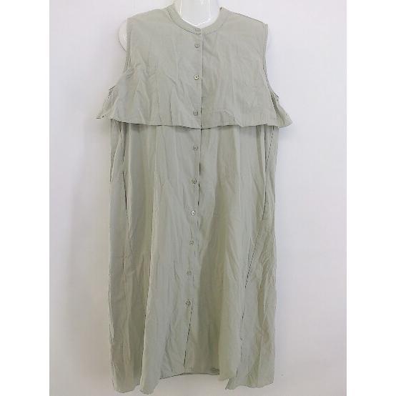 ◇ Bonjour Sagan ボンジュールサガン バンドカラー ノースリーブ 膝下丈 ワンピース ...