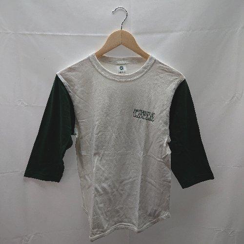 ◇ UNIVERSITY OF HAWAII ヴィンテージ加工 カレッジプリント 5分袖 Tシャツ ...