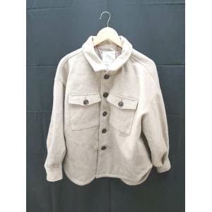 ■ notch. ノッチ 無地 厚手 胸ポケット 長袖 CPOジャケット アウター サイズM ベージ...