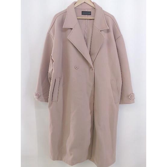 ◇ neos ネオス addictive design 長袖 ロング コート サイズL ピンク レデ...