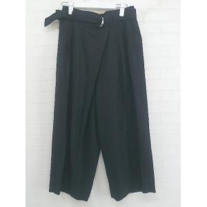 ◇ ◎ Lotta ベルト付 ワイド パンツ サイズ38 ブラック レディース P