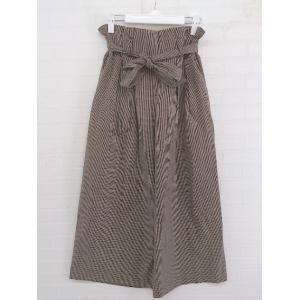 ◇ ◎ Discoat ディスコート チェック ワイド パンツ サイズM ブラック ベージュ レディース P