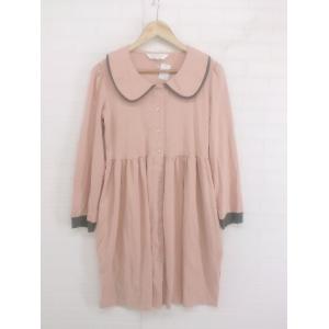 ◇ Sweet Mommy スウィートマミー マタニティ 長袖 ミニ ワンピース サイズM ピンクベージュ系 カーキ系 レディース P