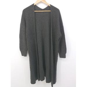 ◇ AMERICAN HOLIC ロング ニット カーディガン サイズF ブラック系 レディース E