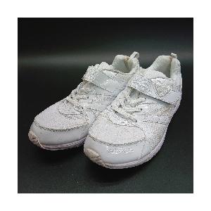 ◇ 瞬足 軽量 ハート LEJ4270 スニーカー シューズ サイズ24.5 ホワイト系 キッズ E