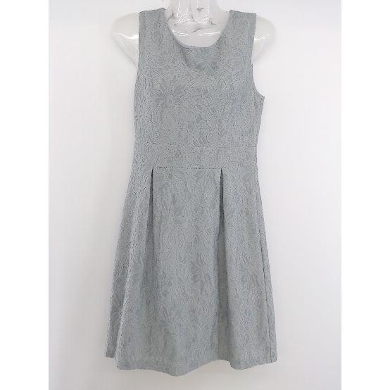 ◇ Lace Ladies フォーマル 総レース ノースリーブ ミニ ドレス ワンピース サイズM ...