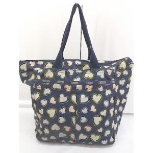 ◇ LeSportsac レスポートサック 総柄 トート ハンド バッグ ブルー系 マルチ レディース E