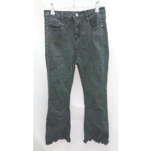 ◇ SMILE ORCHID フロントボタン チャック 無地 コットン ジーンズ パンツ サイズM ...