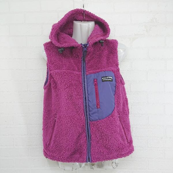 ◇ RNA SLANG フリース ドローコード 胸ポケット ノースリーブ フード ベスト サイズM ...