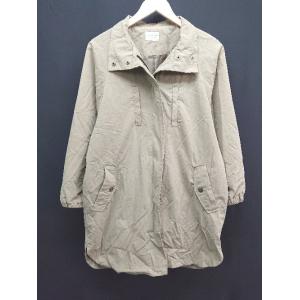 ◇ persodea ペルソデア カジュアル 無地 長袖 ジャケット サイズL カーキー レディース...