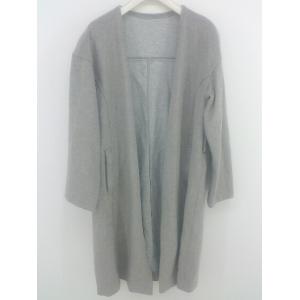 ◇ Simplicite シンプリシテェ 長袖 ノーカラー ガウンコート サイズ F グレー レディース E
