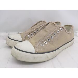◇ coen コーエン キャンバス スリッポン スニーカー サイズ S ベージュ メンズ E