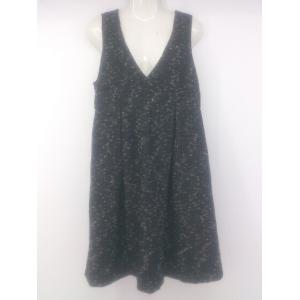 ◇ LOVEMIC マタニティ ツイード風 膝丈 ジャンバースカート ワンピース サイズ マタニティL ブラック マルチ レディース E