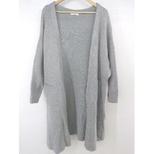 ◇ JEANASIS ジーナシス ニット 長袖 ガウン カーディガン サイズF グレー系 レディース E