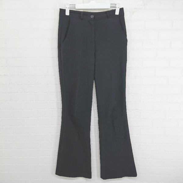 ◇ by muni:r バイ ムニール センタープレス フレア パンツ サイズM ブラック レディー...