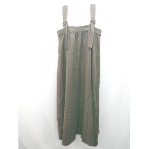 ◇ coen コーエン ジャンバースカート風 ギャザー 大人かわいい - ロング丈 ワンピース サイズM ブラウン レディース E