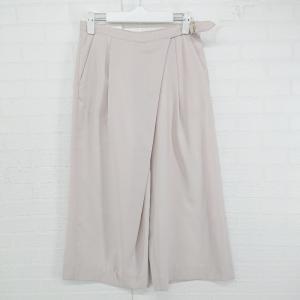 ◇ ivory court アイボリーコート ワイド パンツ サイズS ベージュ系 レディース E