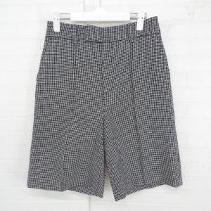 ◇ LERASE レラーズ 千鳥格子 ショート ハーフ パンツ サイズM ブラック ホワイト レディース E