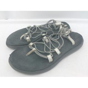 ◇ Teva テバ ラバーコード フラットサンダル （約23.5ｃｍ相当） グレー レディース P