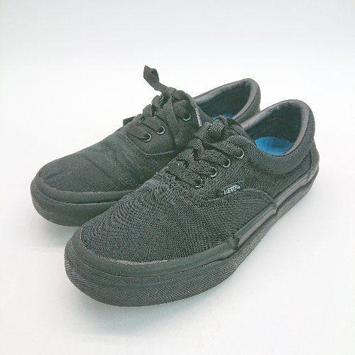 ◇ VANS バンズ シンプル カジュアル 無地 スニーカー サイズ22.5 ブラック レディース ...