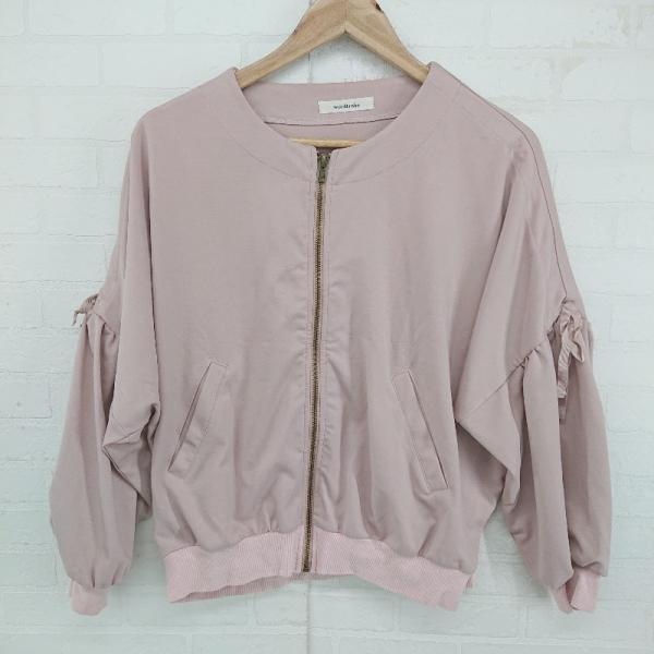 ◇ Wordtrobe ワードトローブ リボン かわいい ゆったり ジップアップ ジャケット ブルゾ...