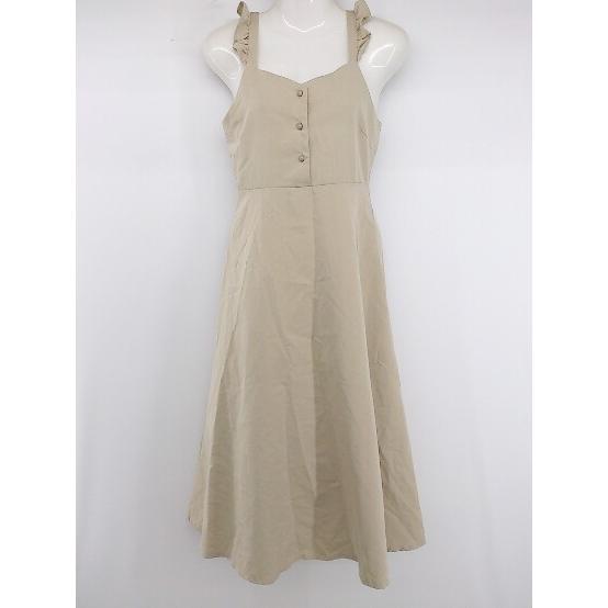 ◇ MAGIC SOUND バックリボン ショルダーフリル 膝下丈 膝下丈 フレア ワンピース サイ...