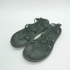 ◇ Teva テバ ゴム紐 涼しげ 夏物 シンプル ロゴ 軽やか 大人っぽい サンダル サイズ表記なし ブラック レディース E