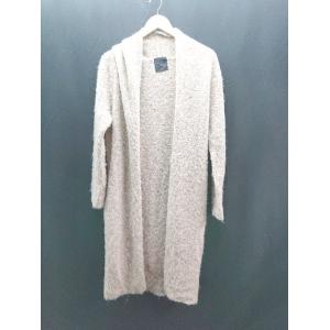 ◇ URBAN RESEARCH ROSSO ポケット有り ロング丈 シャギーニット 長袖 ガウン サイズ ベージュ レディース E