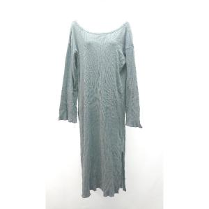 ◇ KBF サイドスリット 体型カバー マタニティー ゆったり 長袖 ロング ワンピース サイズOne グレー レディース E