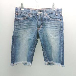 ◇ JOURNAL STANDARD デニム 切りっぱなし ダメージ加工 ハーフパンツ サイズ36 ブルー レディース E