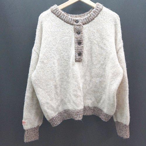 ◇ JaVa ジャバ ケーブル 起毛 ボタン ストレッチ シンプル オシャレ 秋冬物 長袖 ニット ...